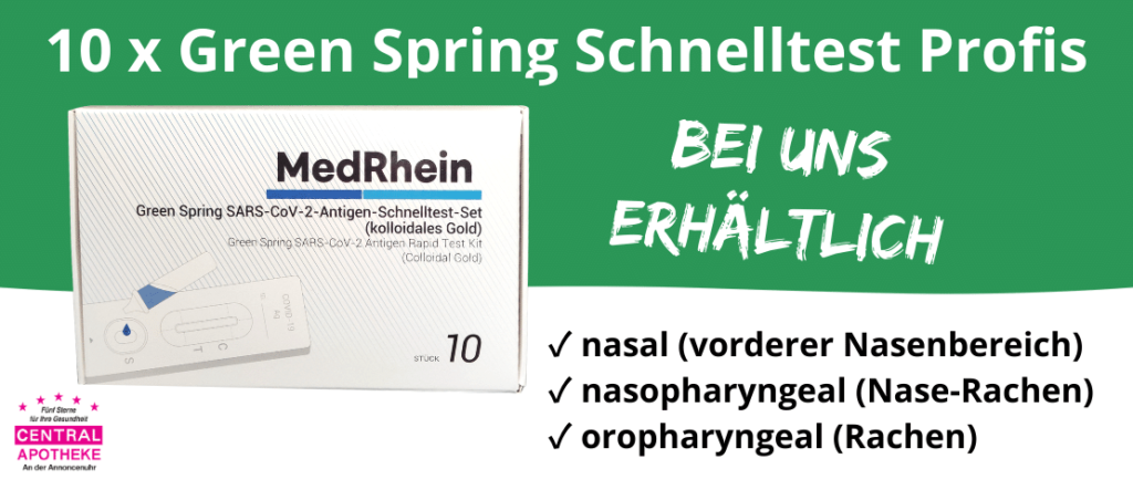 Green Spring Schnelltest Profis Firmen Personal Central Apotheke Werdau
