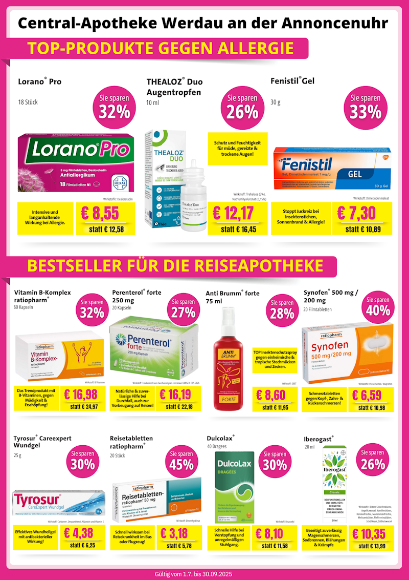 2025 Juli August September Central Apotheke Werdau Angebote 2