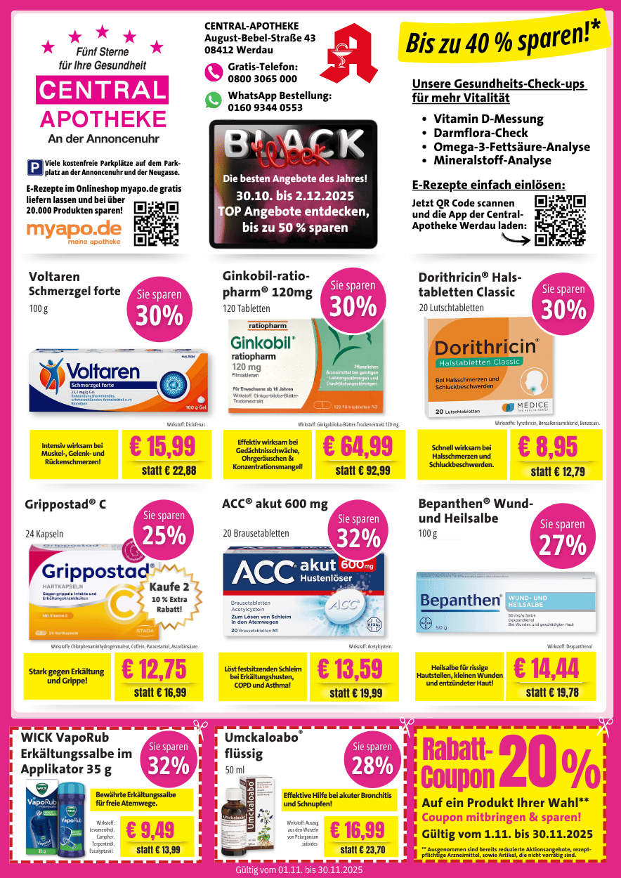 2025 November Central Apotheke Werdau Angebote