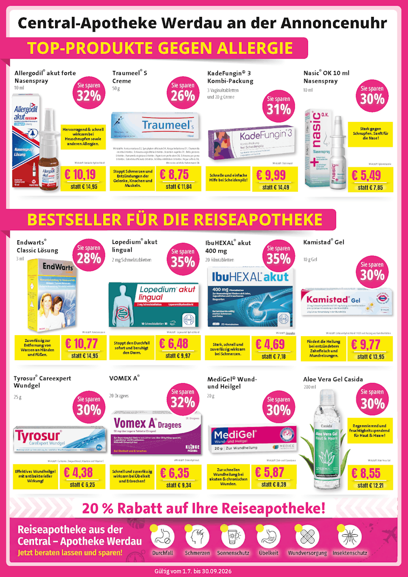 Reiseapotheke und Allergie Angebote der Central-Apotheke Werdau Seite 2
